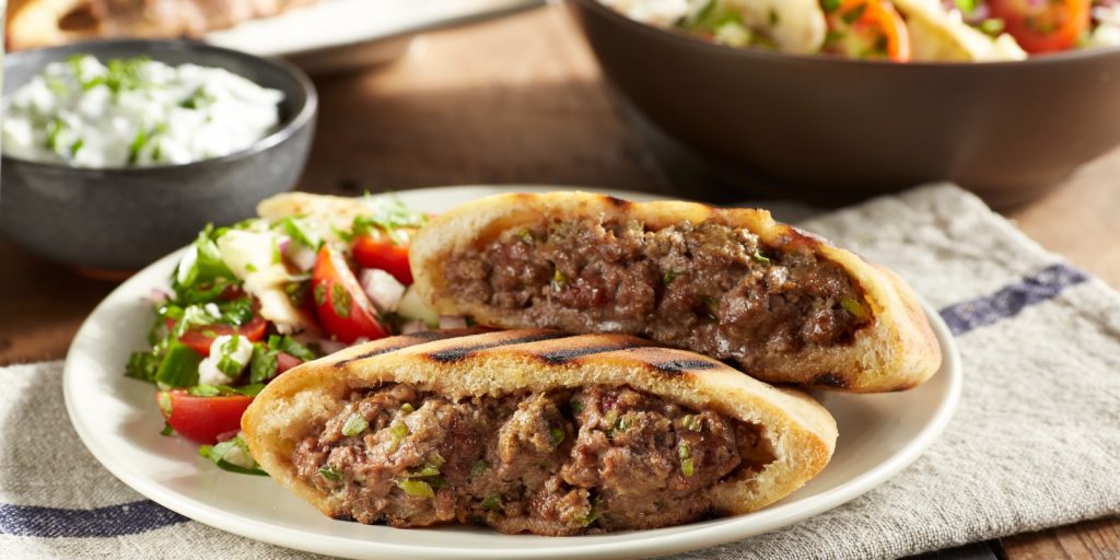 Grilled Lamb Burgers with Green Onions in Pita - Premier1Supplies Sheep ...